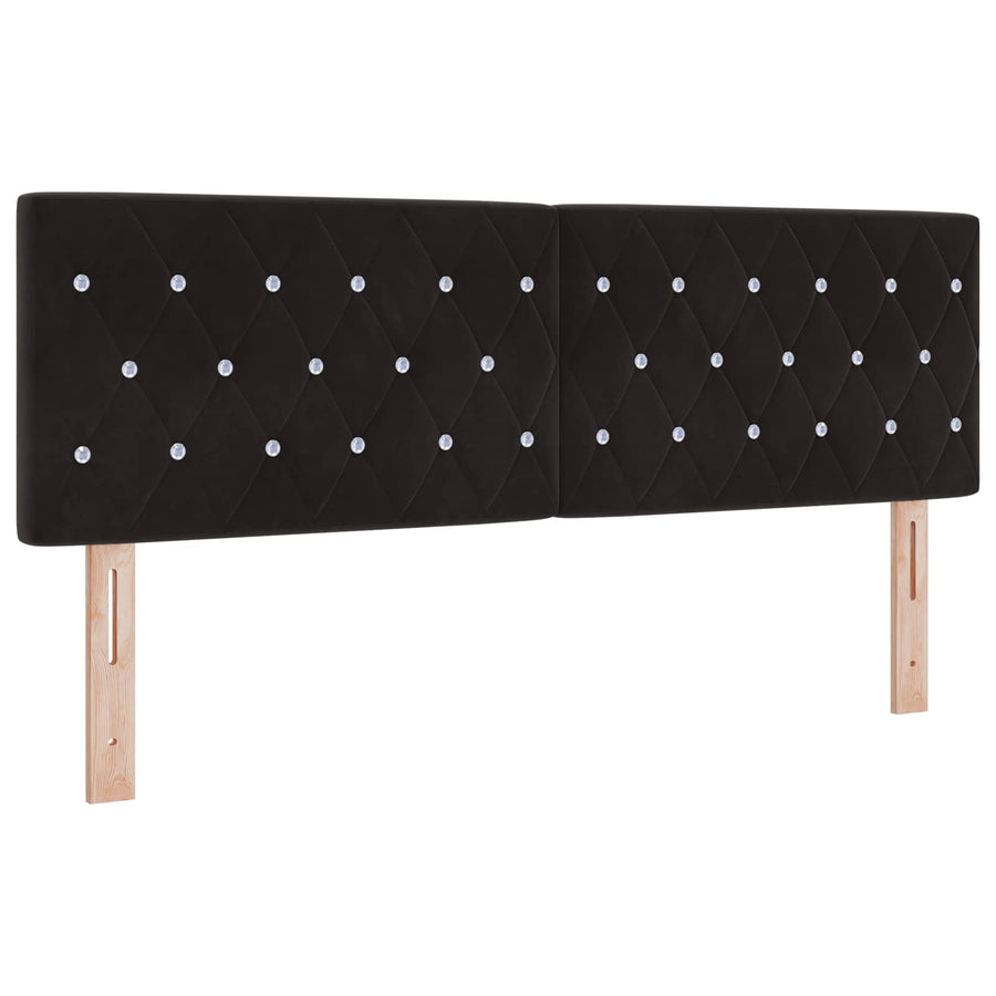 Ottoman Bed with Mattress Black 152 x 203 cm Velvet
