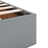 Ottoman Bed with Mattress Dark Grey 137 x 190 cm Fabric