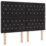 Ottoman Bed with Mattress Black 152 x 203 cm Velvet