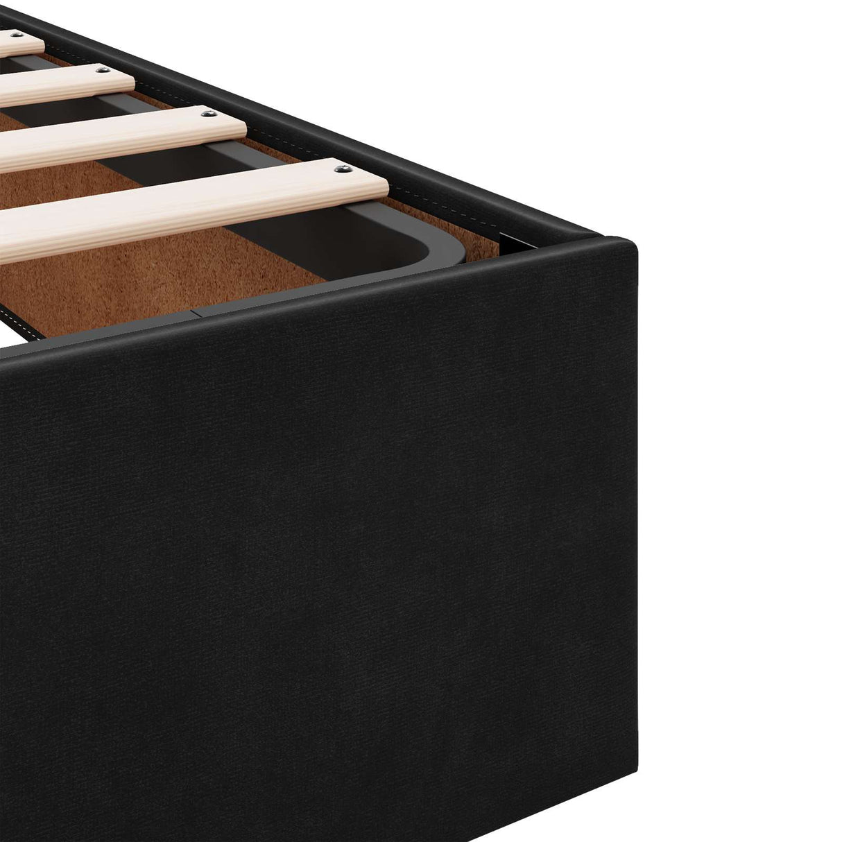 Ottoman Bed with Mattress Black 137 x 190 cm Velvet