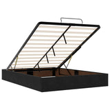 Ottoman Bed with Mattress Black 137 x 190 cm Velvet