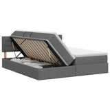 Storage Bed with Headboard 137 x 190 cm Fabric