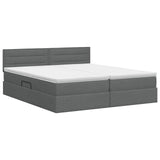 Storage Bed with Headboard 137 x 190 cm Fabric