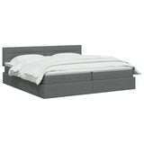 Storage Bed with Headboard 153 x 203 cm Fabric