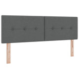 LED Storage Bed with Mattress Dark Grey 160 x 200 cm Fabric - 45-Degree Angle