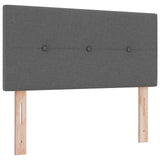 LED Storage Bed with Mattress Dark Grey 100 x 200 cm Fabric