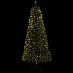 Fiber Optic Christmas Tree 150 cm 24 LEDs Warm White PVC Green