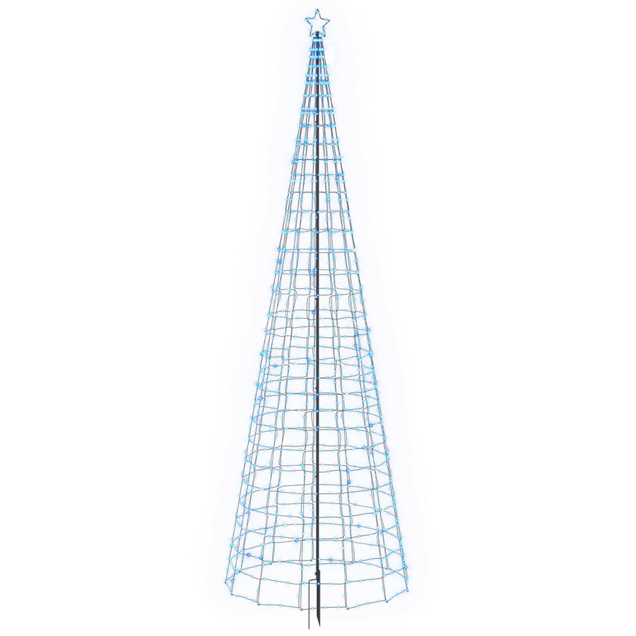 LED Christmas Tree with Spikes 500 cm 1534 LEDs Blue Steel