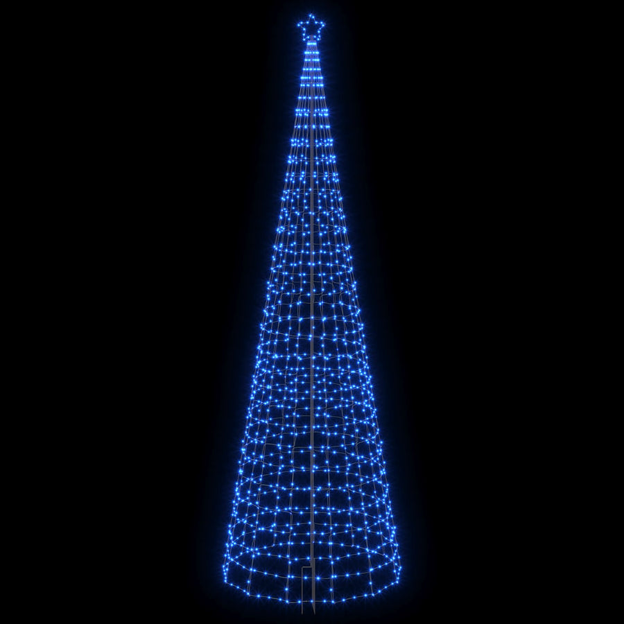LED Christmas Tree with Spikes 500 cm 1534 LEDs Blue Steel