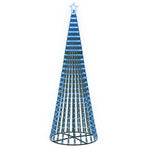 LED Christmas Tree 250 cm 475 LEDs Blue Steel Black