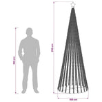 LED Christmas Tree 250 cm 475 LEDs Blue Steel Black