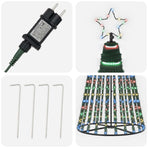 LED Christmas Tree 250 cm 475 LEDs Multicolour Steel Black