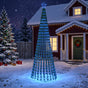 LED Christmas Tree 300 cm 668 LEDs Blue Steel Black
