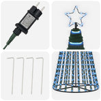 LED Christmas Tree 300 cm 668 LEDs Blue Steel Black