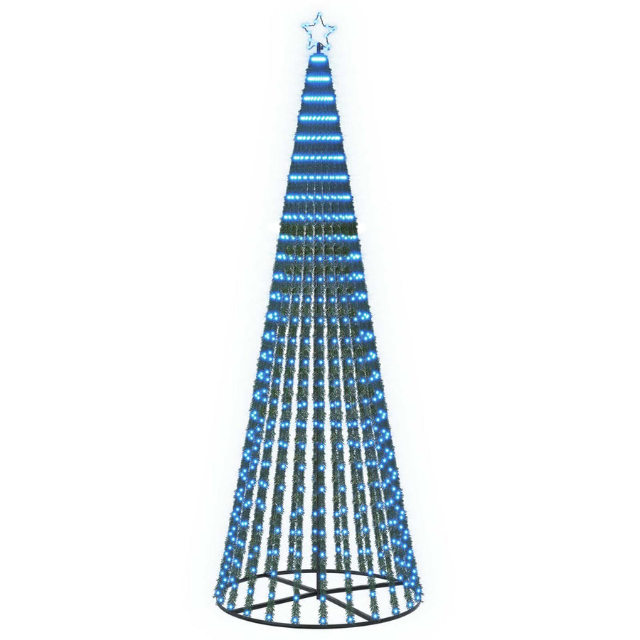 LED Christmas Tree 300 cm 668 LEDs Blue Steel Black