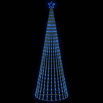 LED Christmas Tree 300 cm 668 LEDs Blue Steel Black
