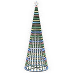 LED Christmas Tree 300 cm 668 LEDs Multicolour Steel Black