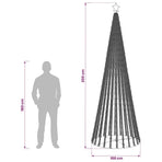 LED Christmas Tree 300 cm 668 LEDs Multicolour Steel Black