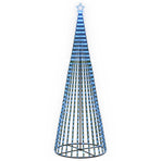 LED Christmas Tree 400 cm 1028 LEDs Blue Steel Black