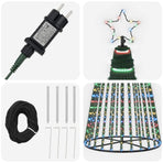 LED Christmas Tree 400 cm 1028 LEDs Multicolour Steel Black