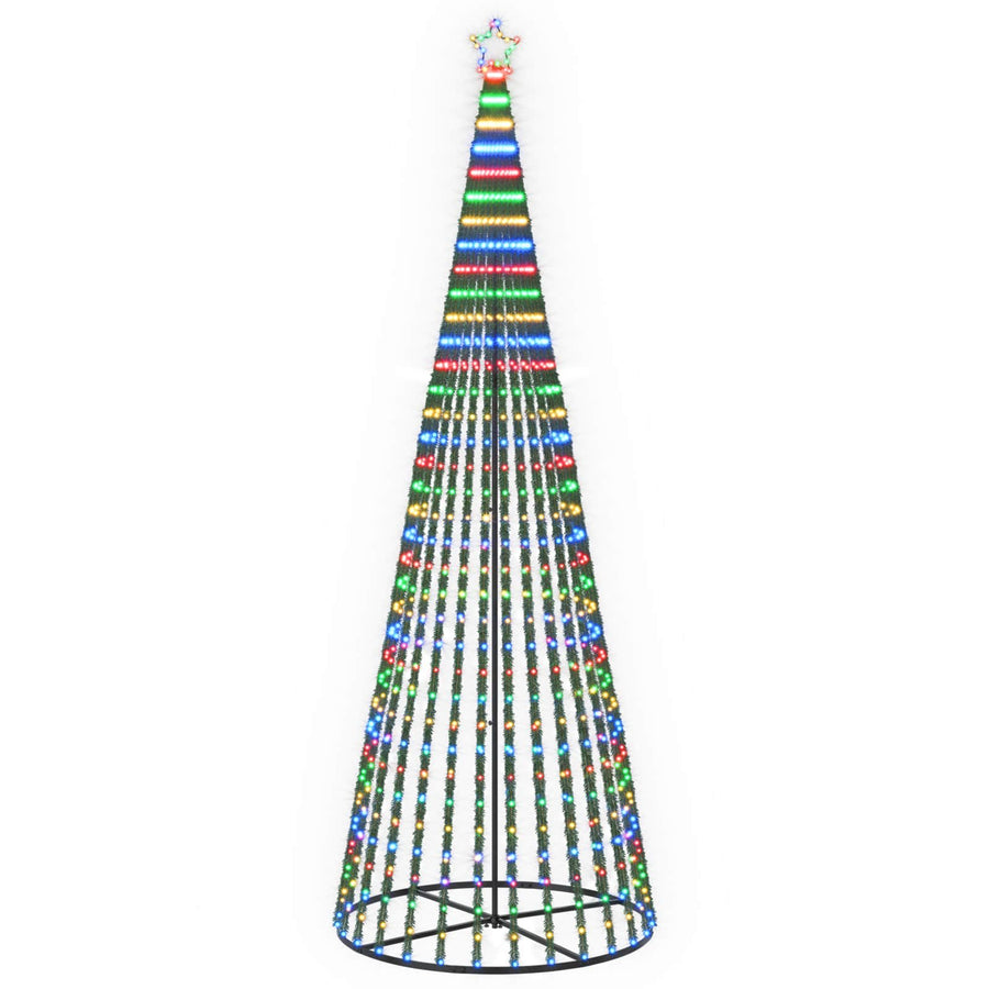 LED Christmas Tree 400 cm 1028 LEDs Multicolour Steel Black