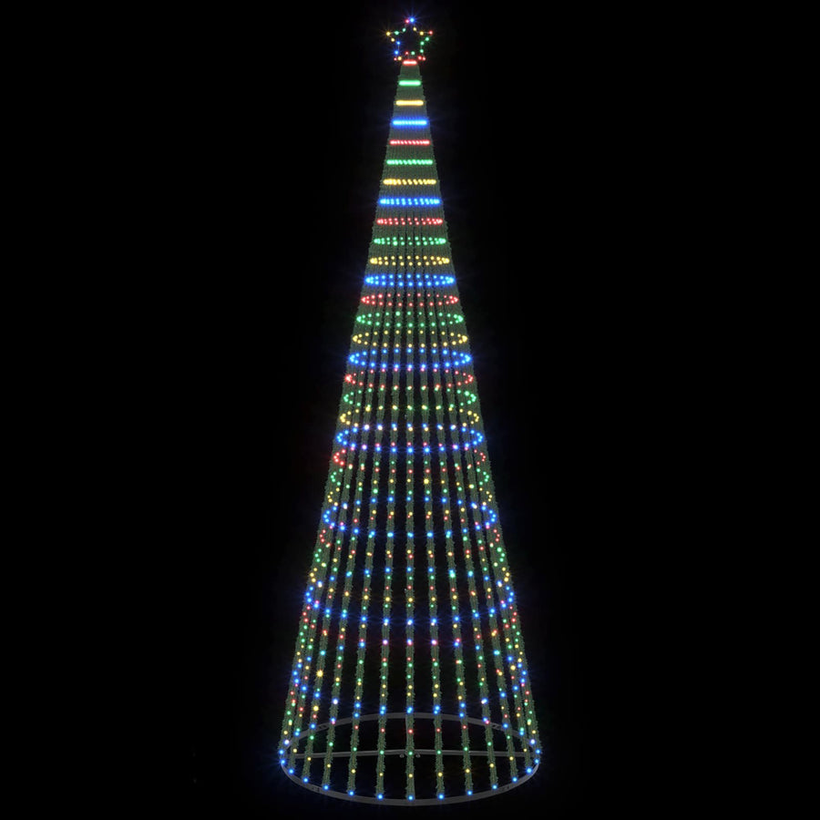 LED Christmas Tree 400 cm 1028 LEDs Multicolour Steel Black