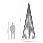 LED Christmas Tree 400 cm 1028 LEDs Multicolour Steel Black