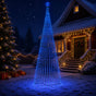 LED Christmas Tree 500 cm 1524 LEDs Blue Steel Black