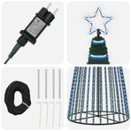 LED Christmas Tree 500 cm 1524 LEDs Blue Steel Black