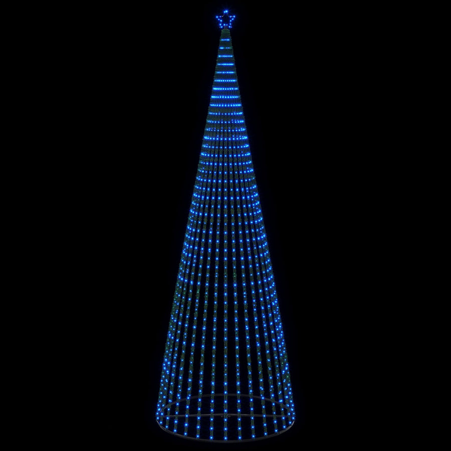 LED Christmas Tree 500 cm 1524 LEDs Blue Steel Black