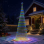 LED Christmas Tree 500 cm 1524 LEDs Multicolour Steel Black