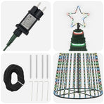 LED Christmas Tree 500 cm 1524 LEDs Multicolour Steel Black
