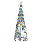 LED Christmas Tree 500 cm 1524 LEDs Multicolour Steel Black