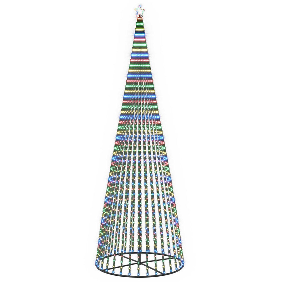LED Christmas Tree 500 cm 1524 LEDs Multicolour Steel Black