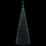 LED Christmas Tree 500 cm 1524 LEDs Multicolour Steel Black