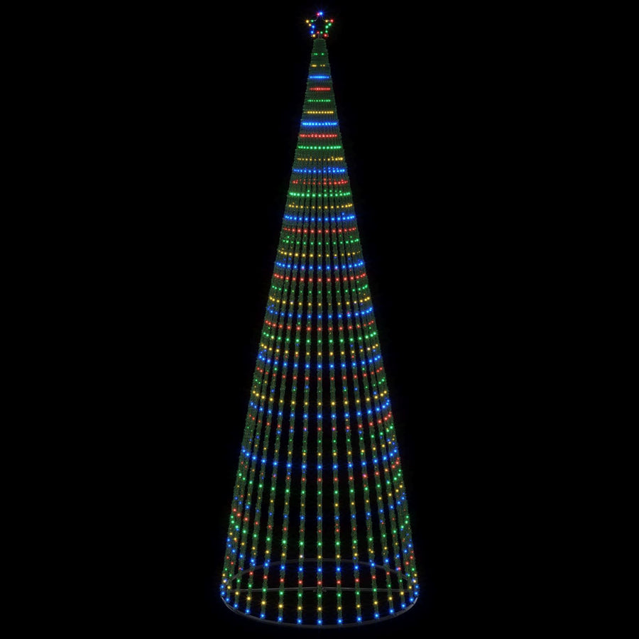 LED Christmas Tree 500 cm 1524 LEDs Multicolour Steel Black