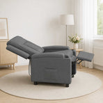 Recliner Chair Dark Grey 75 x 95 x 100 cm Fabric