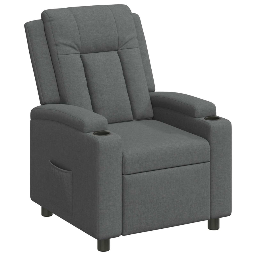 Recliner Chair Dark Grey 75 x 95 x 100 cm Fabric