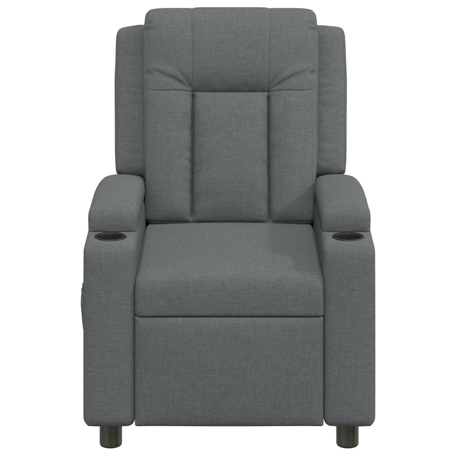 Recliner Chair Dark Grey 75 x 95 x 100 cm Fabric