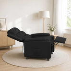 Recliner Chair Black 75 x 93 x 98 cm Fabric