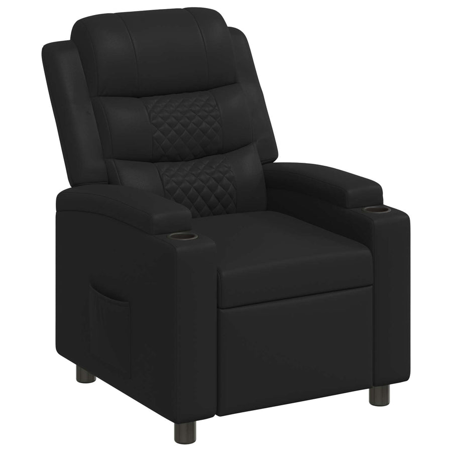 Recliner Chair Black 75 x 93 x 98 cm Fabric