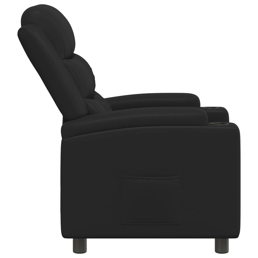 Recliner Chair Black 75 x 93 x 98 cm Fabric