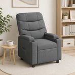 Recliner Chair Dark Grey 75 x 93 x 102 cm Fabric