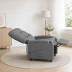 Recliner Massage Chair Dark Grey 75 x 93 x 102 cm Fabric