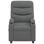 Recliner Massage Chair Dark Grey 75 x 93 x 102 cm Fabric