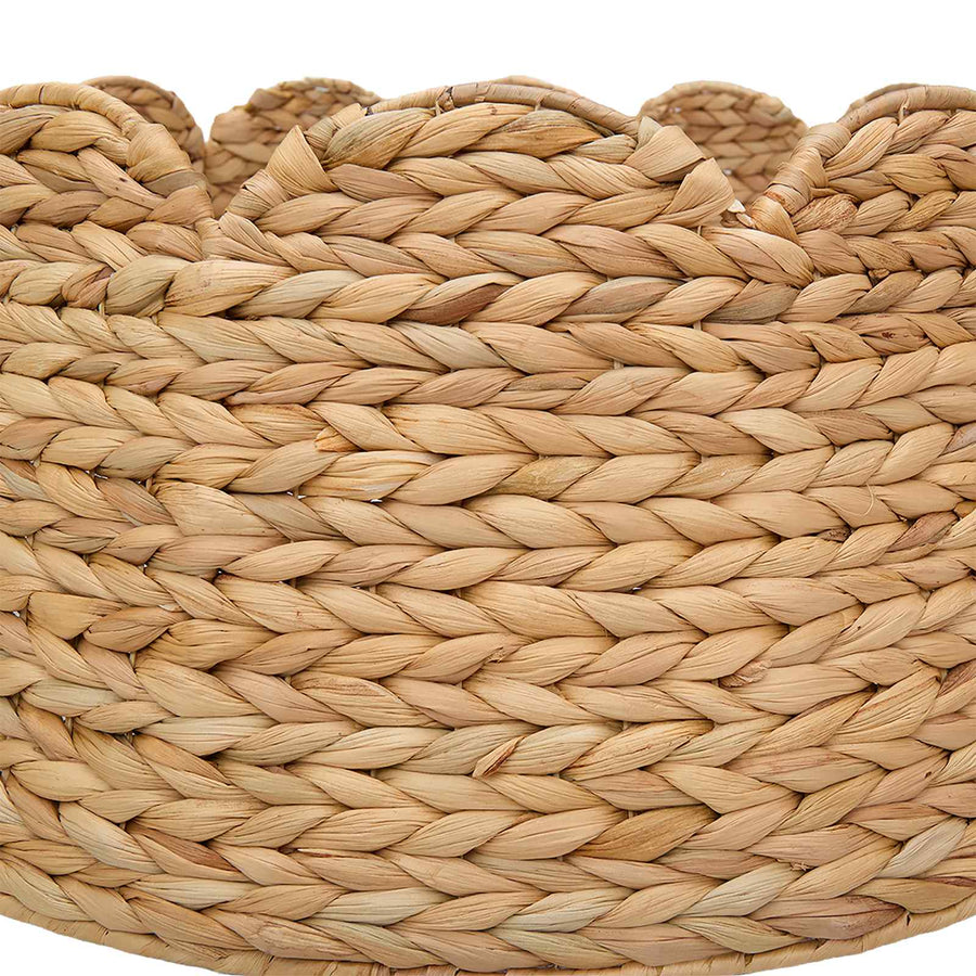 Christmas Tree Collar Round Natural Ø 60 x 22 cm Water hyacinth