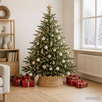 Christmas Tree Collar Round Natural Ø 60 x 22 cm Water hyacinth