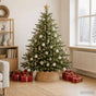 Christmas Tree Collar Round Natural Ø 60 x 22 cm Water hyacinth