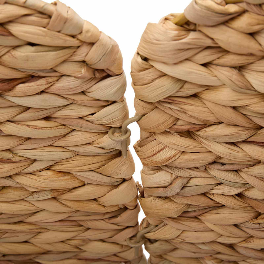 Christmas Tree Collar Round Natural Ø 75 x 25 cm Water hyacinth