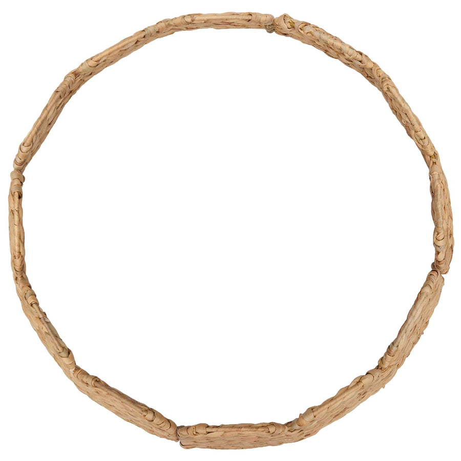 Christmas Tree Collar Round Natural Ø 75 x 25 cm Water hyacinth